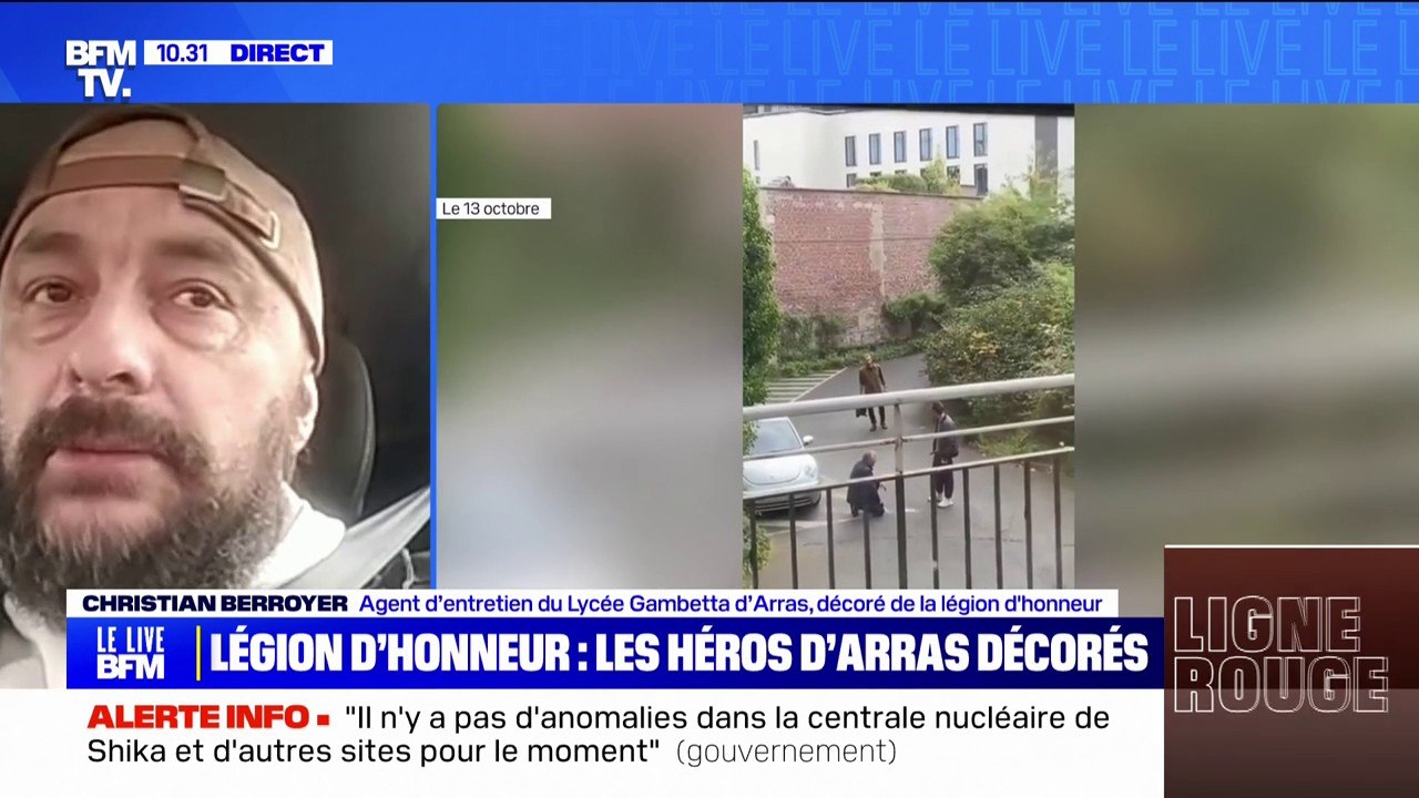 "J'ai été surpris": un des héros de l'attentat d'Arras décoré de la Légion d'honneur témoigne sur BFMTV