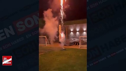 Davinson Sanchez, yeni yılı havai fişekle karşıladı