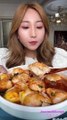 #5 Desserts mukbang/ASMR || cake, mochi, tigerskinroll, bun, creperolls, poached eggs...