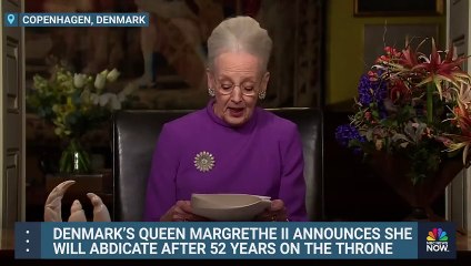 ملكة الدنمارك مارغريت الثانية تتنحى عن العرش بعد 52 عاما من الحكم