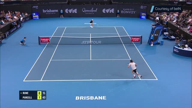 Rune survives first-round scare in Brisbane