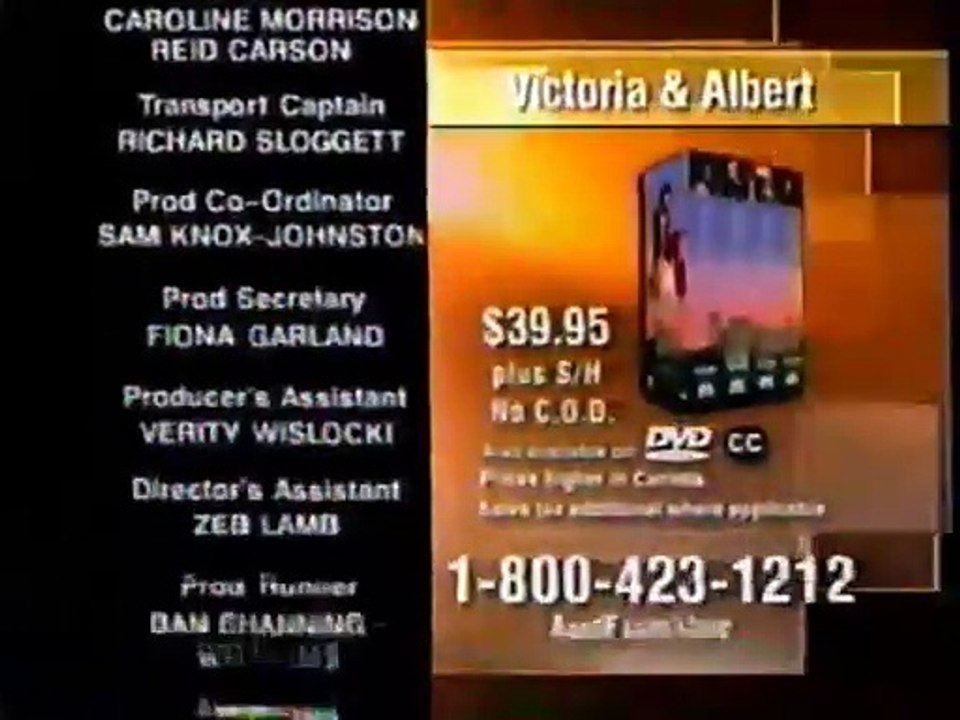 Victoria & Albert A&E Split Screen Credits