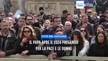 Papa Francesco apre l'anno con un Angelus per la pace e le donne