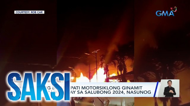 Ilang bahay, pati motorsiklong ginamit na pampaingay sa salubong 2024, nasunog | Saksi
