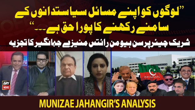 Logon ko apni problems politicians kay samne rakhnay ka haq hai... , Munizae Jahangir’s Analysis