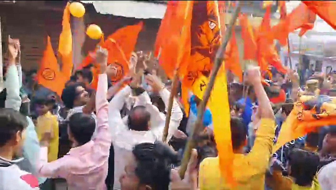 अक्षत कलश शोभायात्रा में गुंजायमान हुए जय श्रीराम के जयकारे