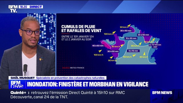 Bretagne: le Finistère et le Morbihan placés en vigilance orange pluies/inondations