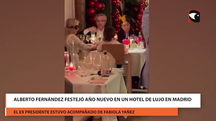Alberto Fernández festejó Año Nuevo en un hotel de lujo en Madrid