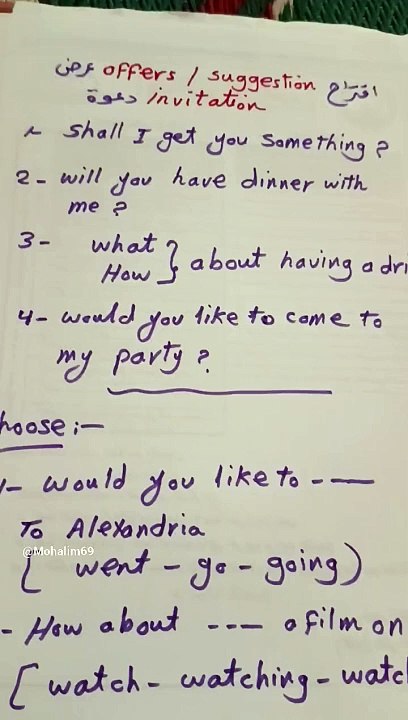 Polite offer , request, invitation, suggestions in English