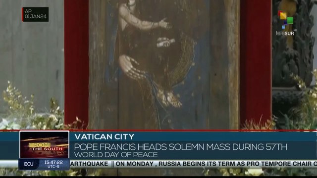 Pope Francis heads solemn mass during 57th world day of peace