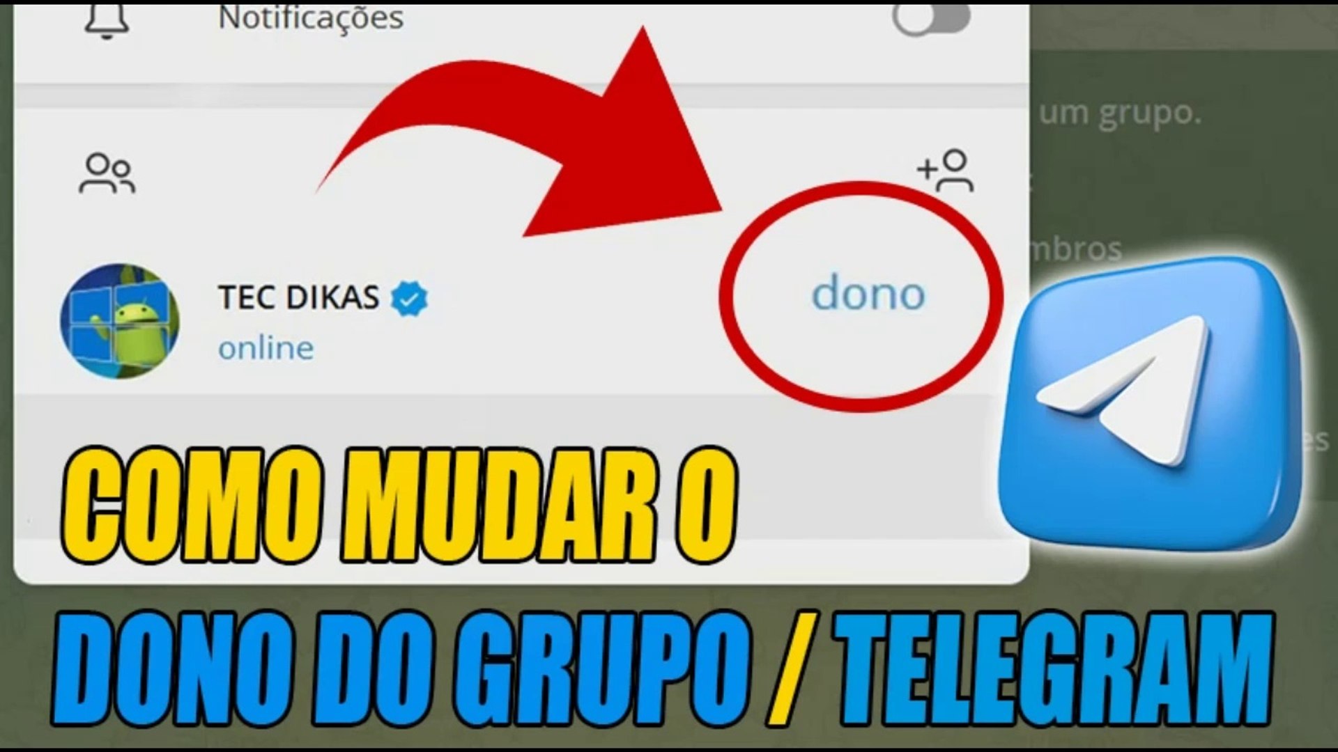 Como MUDAR O DONO DO GRUPO / TELEGRAM