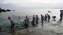 Swimmers take New Year plunge in Croatia