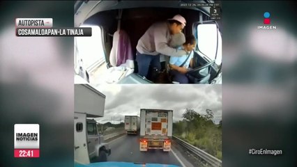 Asaltan con lujo de violencia a trailero en autopista de Veracruz