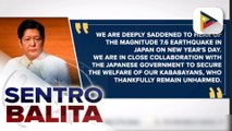 PBBM, ikinalungkot ang pagtama ng malakas na lindol sa Japan