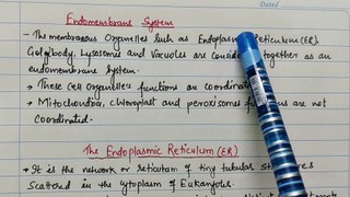 concept of endomembrane system