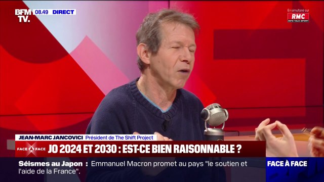 JO de Paris 2024: On aurait pu en profiter pour faire des Jeux à la Française en limitant le nombre de spectateurs qui viennent en avion , explique Jean-Marc Jancovici