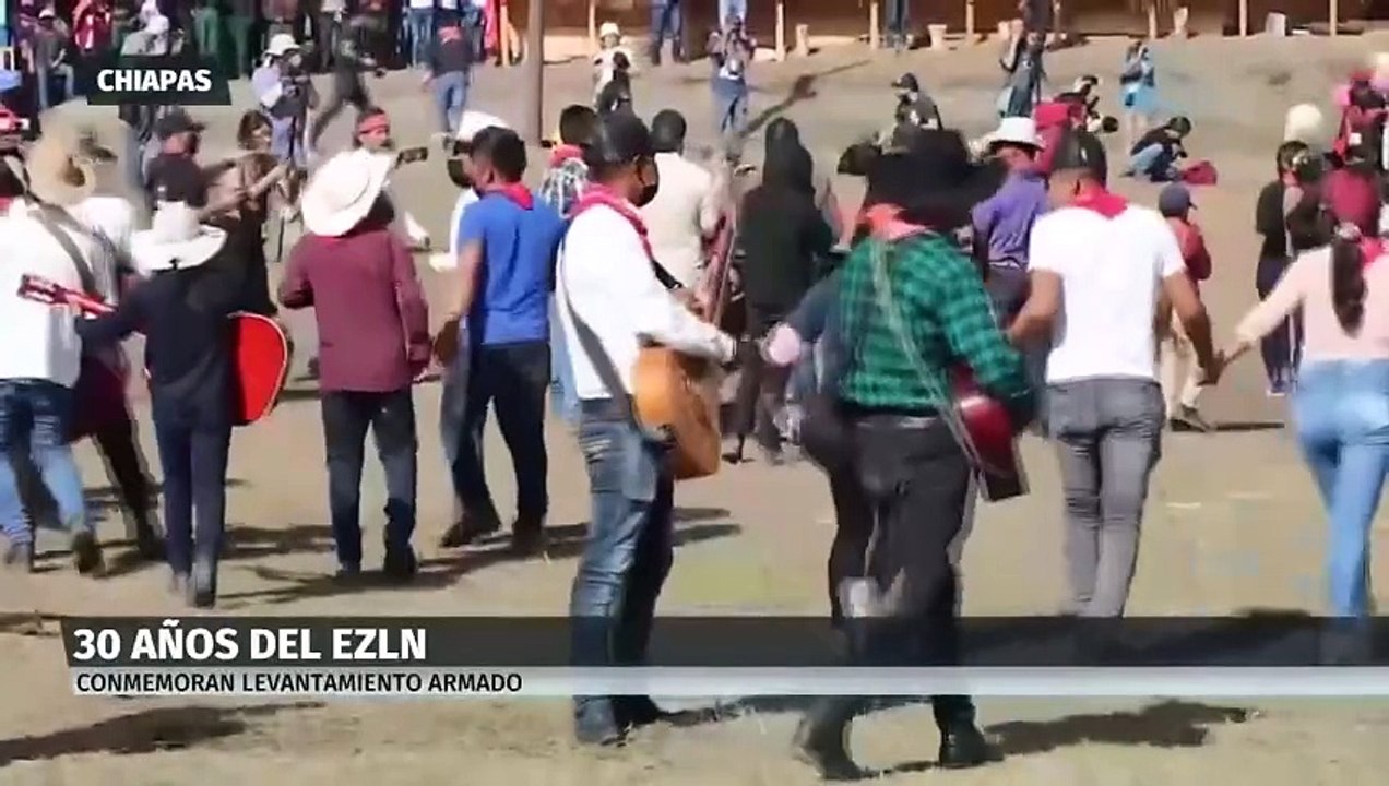 Celebran el 30 aniversario del EZLN en Chiapas. Azucena a las 10, 01 de enero 2024