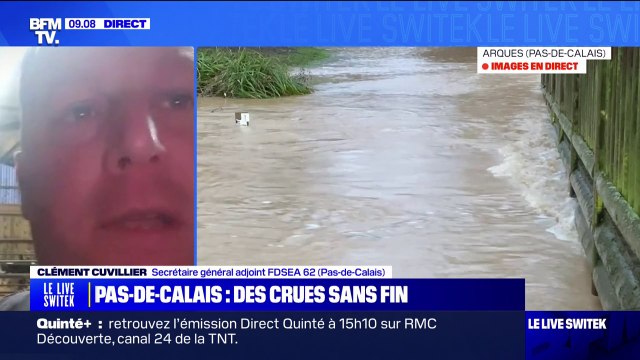 Inondations dans le Pas-de-Calais: Notre culture de blé baigne les pieds dans l'eau constate Clément Cuviliier (secrétaire général adjoint FDSEA 62)