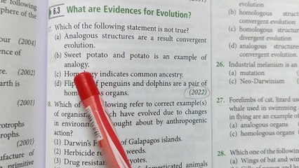 NEET 2022 MCQ of Evolution