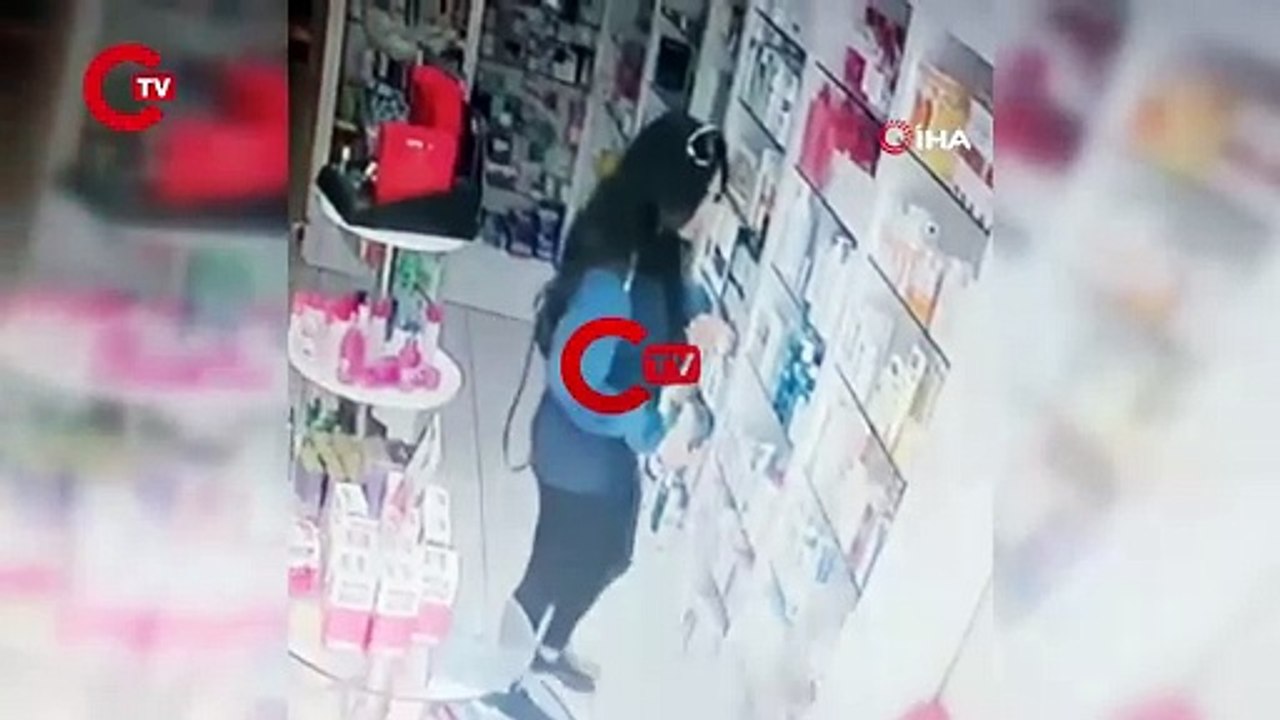 İstanbul’da eczaneden güneş kremi hırsızlığı kamerada Dolmuşa binerek uzaklaştı