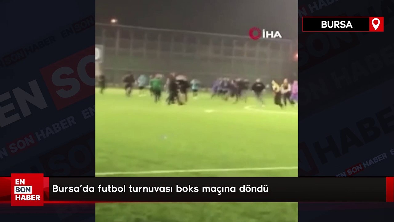 Bursa'da futbol turnuvası boks maçına döndü