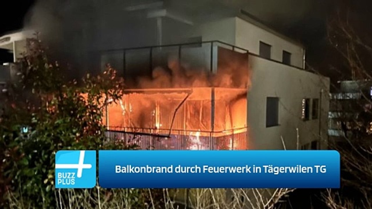 Balkonbrand durch Feuerwerk in Tägerwilen TG