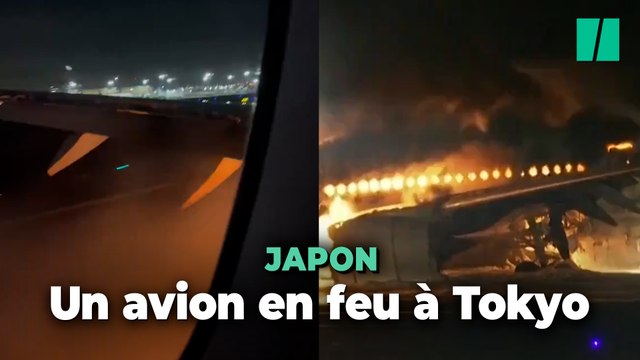 Au Japon, un avion de ligne en feu sur la piste de l’aéroport de Tokyo-Haneda après une collision
