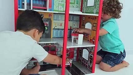 Kids pretend to play with Magic fruit -Kernie and Twins