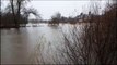 Flooded River Severn sweeps through Shrewsbury