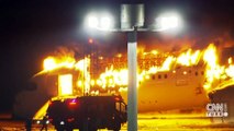 Tokyo Havalimanı pistinde yangın paniği: Yolcu uçağı, sahil güvenlik uçağı ile çarpıştı!