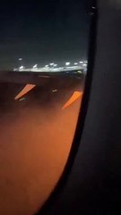 El momento de la colisión filmado desde adentro del avión