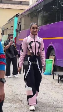 Dhanashree Dons A Pink-Black Robotics Dress For Jhalak