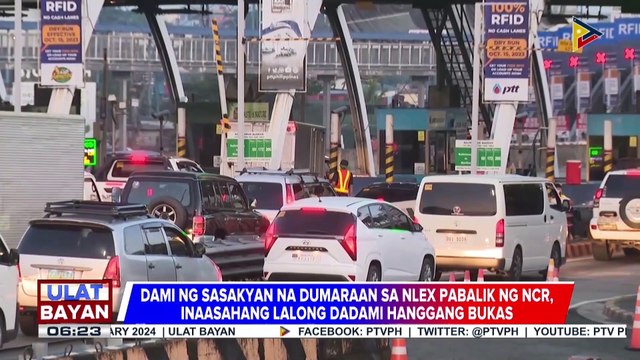Dami ng sasakyang dumaraan sa NLEX pabalik ng NCR, inaasahang lalong dadami hanggang bukas