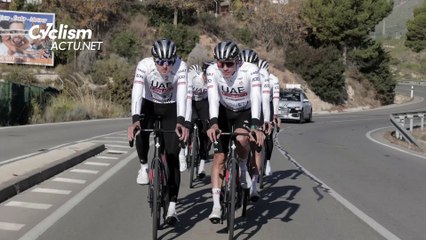Cyclisme 2024 - L'armada UAE Team Emirates lors de son camp d'entraînement et avant de commencer la saison 2024
