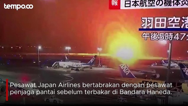 Video dari Dalam Kabin Pesawat Japan Airlines yang Terbakar, 5 Orang Tewas