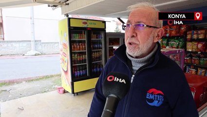 Konya'da acemi şoför büfeye daldı