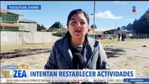 Texcapilla, Texcaltitlán, intenta restablecer actividades tras enfrentamiento