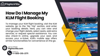 How Do I Manage My KLM Flight Booking