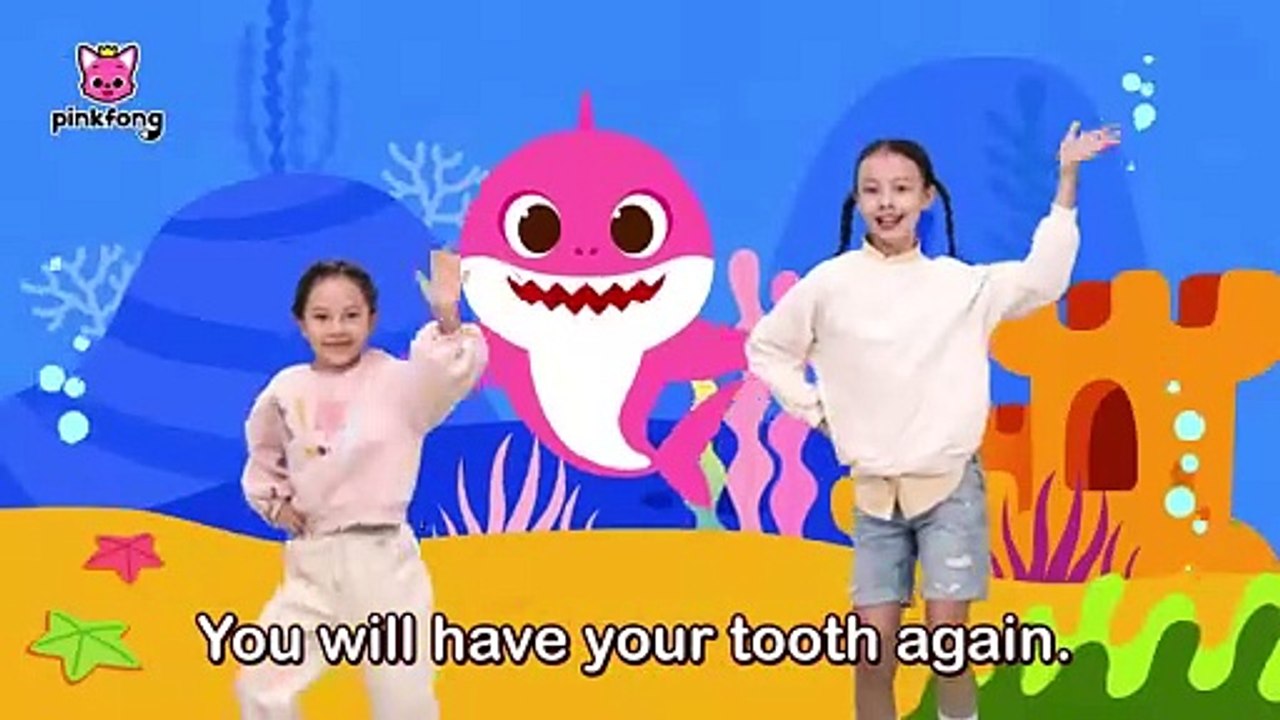 4K Baby Shark Teeth Dance Along Kids Rhymes Pinkfong Songs - video