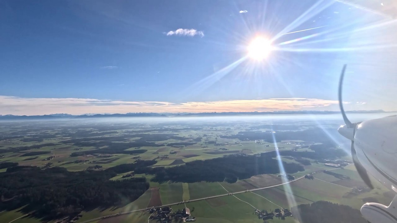 VFR-Flug - Landshut (EDML) zur Zugspitze - GoPro-Ausfall nach 30 Minuten  - 2023-01-07