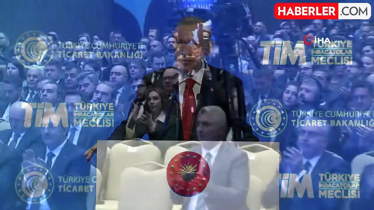 Cumhurbaşkanı Erdoğan: "2023 yılı ihracatımız geçen yıla göre yüzde 0.6 oranında artarak 255,8 milyar doları aşarak Cumhuriyet tarihimizin rekorunu...