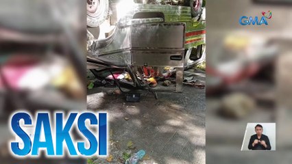 Lima sugatan matapos bumaligtad ang pampasaherong jeep | Saksi
