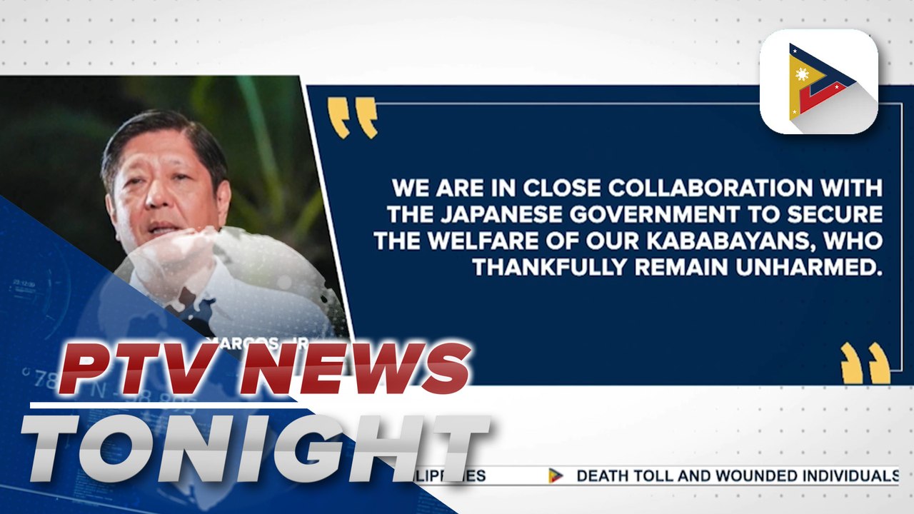 Pres. Ferdinand R. Marcos Jr. saddened over magnitude 7.6 earthquake that hit Japan, says PH ready to provide aid