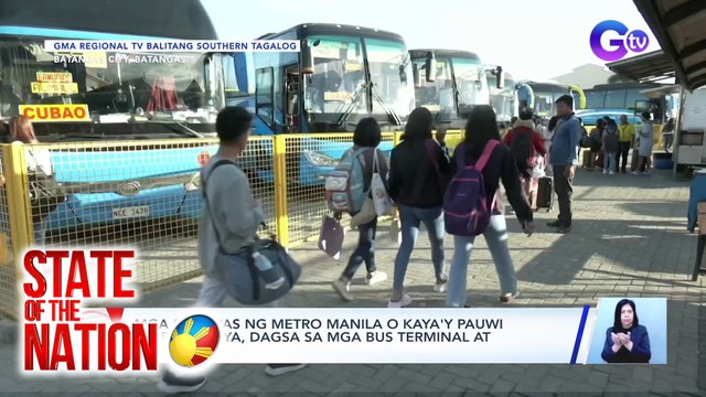 Mga paluwas ng Metro Manila o kaya'y pauwi ng probinsya, dagsa sa mga bus terminal at pantalan| SONA
