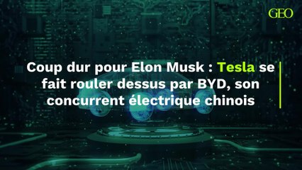 La voiture Tesla d'Elon Musk dépassée par son concurrent électrique chinois !