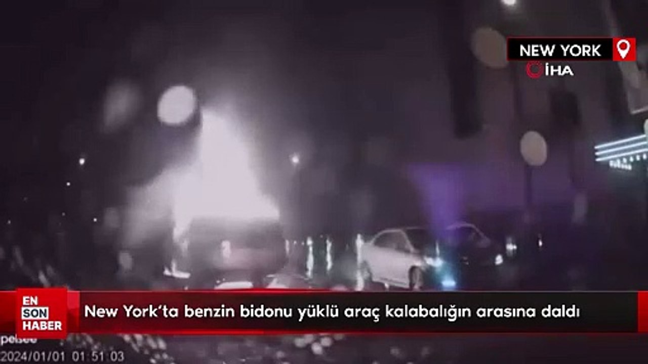 New York’ta benzin bidonu yüklü araç kalabalığın arasına daldı