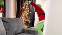The Grinch in regret after trying to steal Christmas Tree from the wrong house