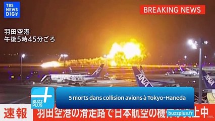 5 morts dans collision avions à Tokyo-Haneda