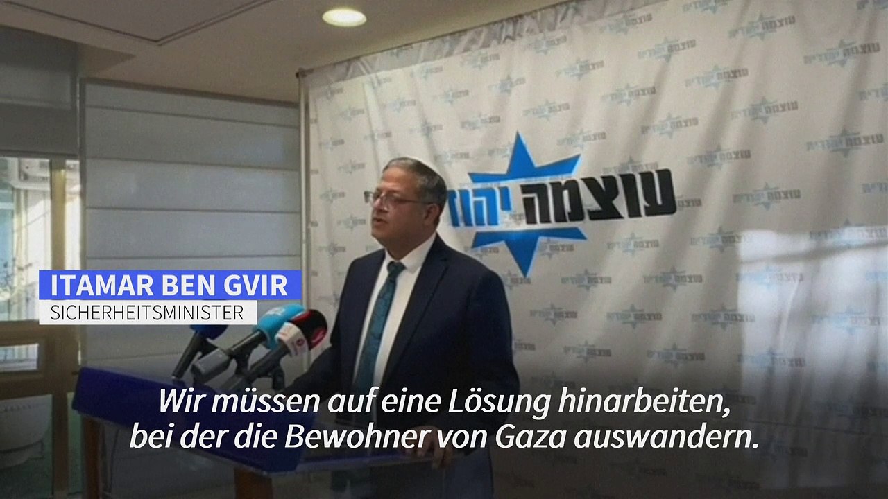 Israelischer Minister fordert Umsiedlung der Palästinenser aus Gaza