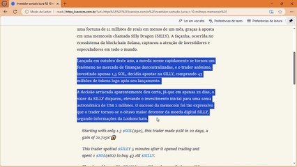 Investidor sortudo lucra R$ 10 milhões após comprar memecoin inspirada em dragão